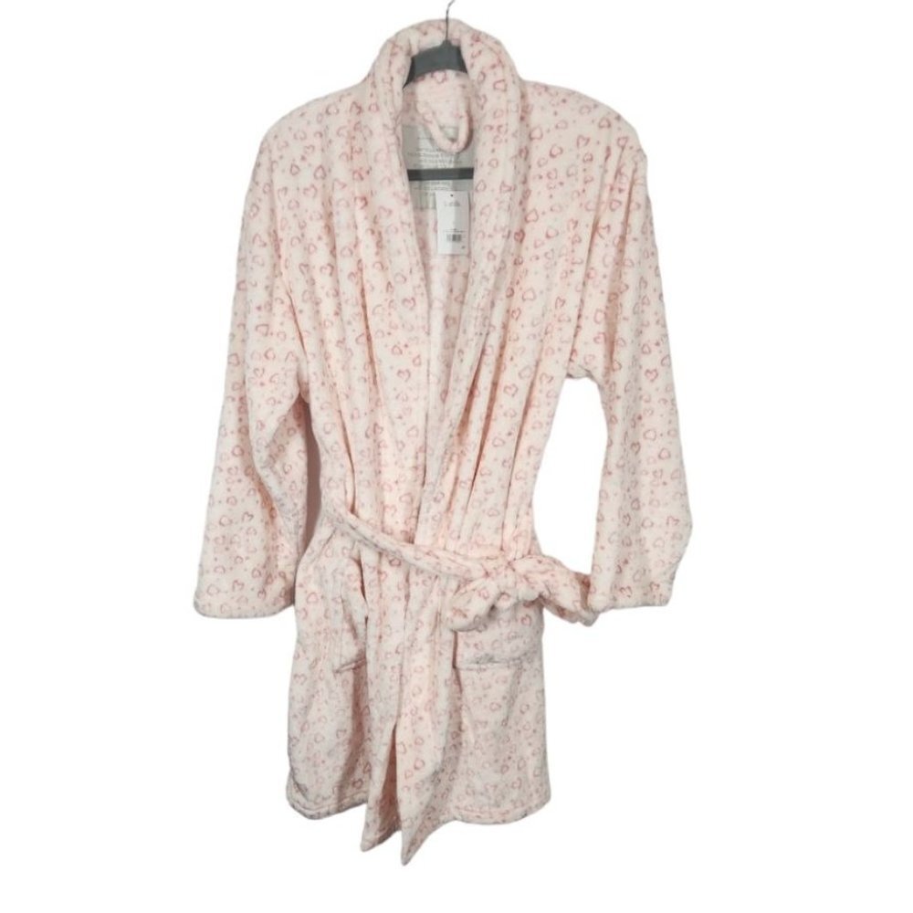 NWT Nightwear by George Calm & Cozy Heart Robe -‎ Size Small